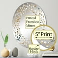 thumbnail image 3 of Designart "Experiencing Frosty Drifts in Beige" Marble Polka Dot Round Wall Mirror - Oval Printed Decorative Mirror - Multiple Color Options, 3 of 5