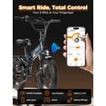 thumbnail image 5 of Jasion Hunter Pro Electric Bike for Adults, 1000W Folding Ebike with 48V 15AH Removable Battery, 20" x 4.0 Fat Tire Foldable Electric Bicycle, 80 Miles Range, App Control, UL 2849, 5 of 10