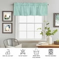 thumbnail image 6 of Kitchen Valances for Window, Pure Color Mint Green Light Filtering Rod Pocket Valance Curtain, Vintage Monochrome Art Short Curtains Window Topper for Bedroom Bathroom Living Room 42x18in, 6 of 9