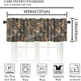 thumbnail image 6 of Forest Camouflage Kitchen Valance Curtain, Camo Oak Branches Leaves Military Hunting Lodge Country Cabin Window Treatments Valance for Farmhouse Bedroom Living Room 54x18inch, 6 of 6