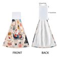 thumbnail image 3 of Yayeee Kitchen Hanging Hand Towels Set of 2 with Loop Bathroom Absorbent Tie Towel, Beige Christmas Santa, 3 of 7