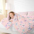 thumbnail image 5 of Feelyou Girly Pink Butterfly Bedding Comforter Set for Kids, Cherry Blossoms Floral Twin Comforter Sets, Fairy Tale Style Reversible Bedding Set, Super Cozy Room Decor, 2 Pieces, 5 of 9