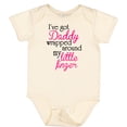 thumbnail image 3 of Inktastic I've Got Daddy Wrapped Around My Little Finger Girls Baby Bodysuit, 3 of 5