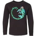 thumbnail image 3 of Inktastic Christmas Dragon with Candy Cane Long Sleeve Youth T-Shirt, 3 of 5