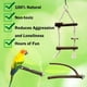 thumbnail image 5 of 10 perchas de madera natural para pájaros, perchas de madera natural para loros, perchas interactivas para jaulas de pájaros, juguetes para loros, periquitos y cotorras., 5 of 5