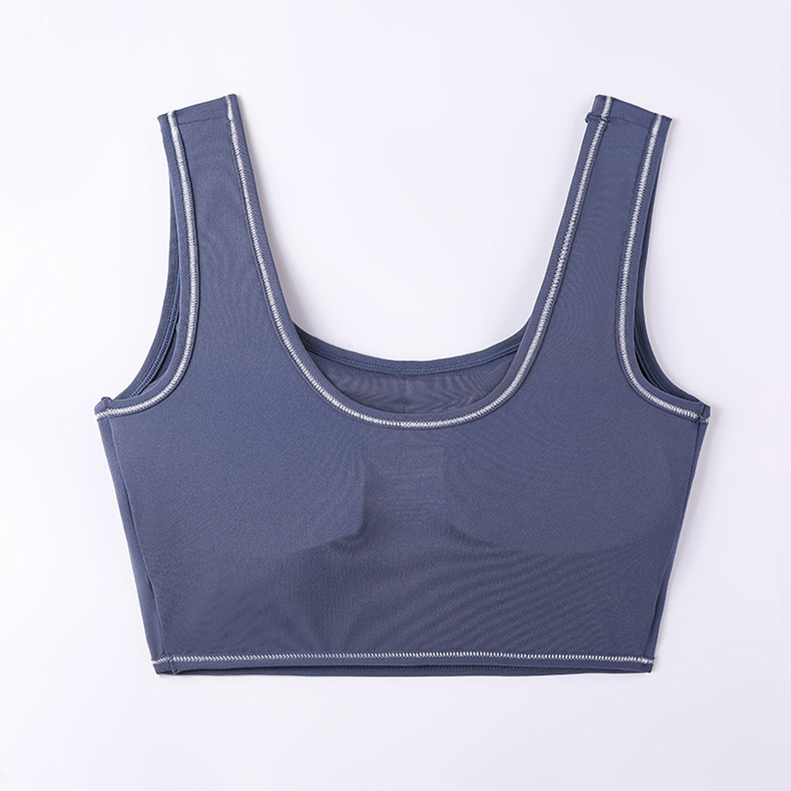 Women's Seamless Wire-Free Sports Bra - Tank Style, Full Coverage, Wide Strap - Yoga & Sleep (XL, Solid)