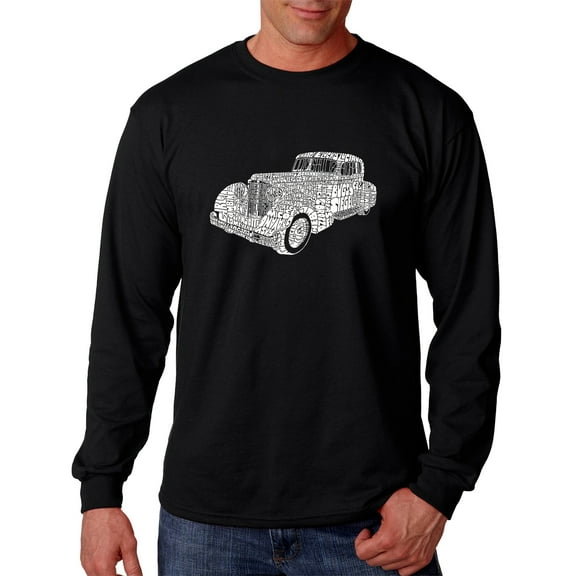 LA Pop Art Men's Word Art Long Sleeve T-shirt - Mobsters
