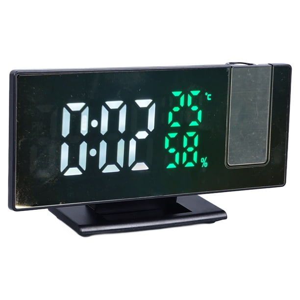 Reloj Despertador Digital, Reloj Despertador De Proyección, Proyector Giratorio, ángulo Ajustable, Elegante Para El Hogar