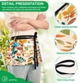 thumbnail image 4 of Yayeee Waist Apron with Pockets for Cooking Waterproof Half Server Aprons, Beige Retro Leaves, 4 of 7