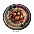 thumbnail image 3 of 3D Christmas Gnome Train Round Area Rug - Soft Non-Slip Washable Floor Mat for Living Room Bedroom Entryway Festive Holiday Decor, 3 of 7