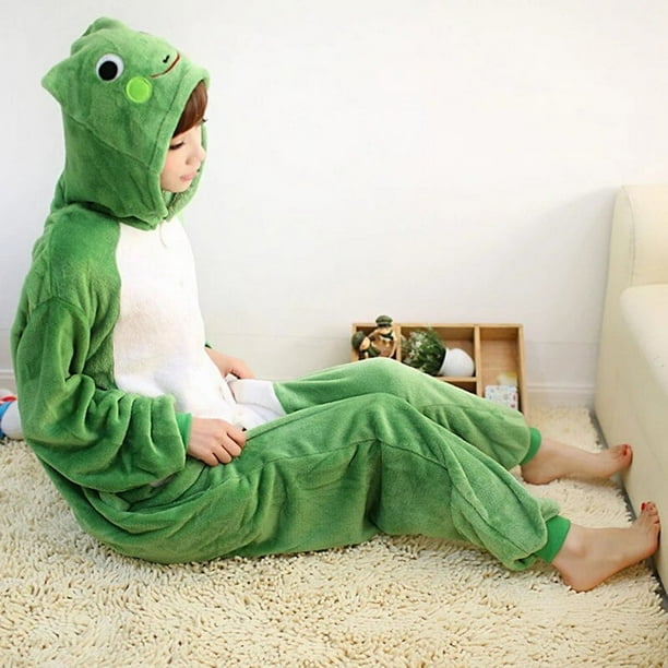 Pijama de Animal Kigurumi para mujer mono de franela suave y calida de rana verde para Halloween y Navidad Walmart en linea