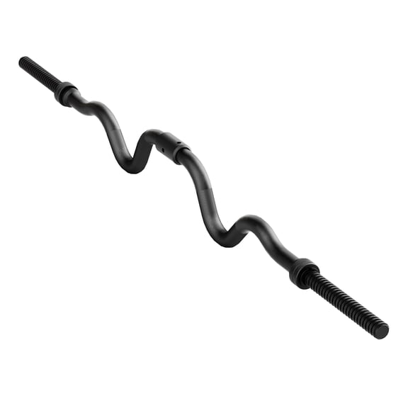 Athletic Works Standard Two-Pieces Super Curl Bar, for All Standard 1" Plates