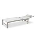thumbnail image 2 of F. Corriveau International 5-Position Reclining Patio Lounge Chair – Aluminum Frame, Textilene Fabric, Greige, 2 of 7