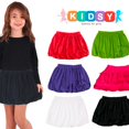 thumbnail image 5 of Kidsy Toddler Baby Girls Embroidery Bubble Skirt – Peruvian Pima Cotton, Balloon Skirt, Elastic Waist, Pull-On, Solid Colors, Midnight, 8, 5 of 11