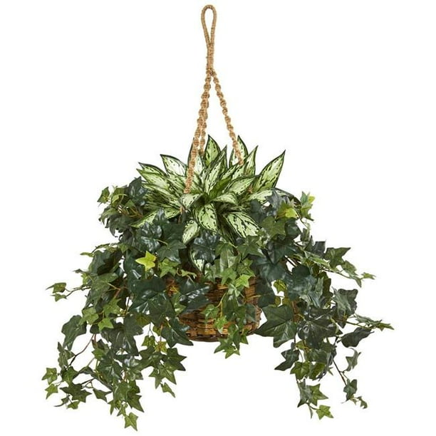 Nearly Natural 8420 30 in. Silver Queen & Ivy Artificial Plant in