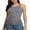 Gray, variant on Sociala Women's Ribbed Crewneck Tank Tops Side Drawstring Quick Dry UnderShirts Tops