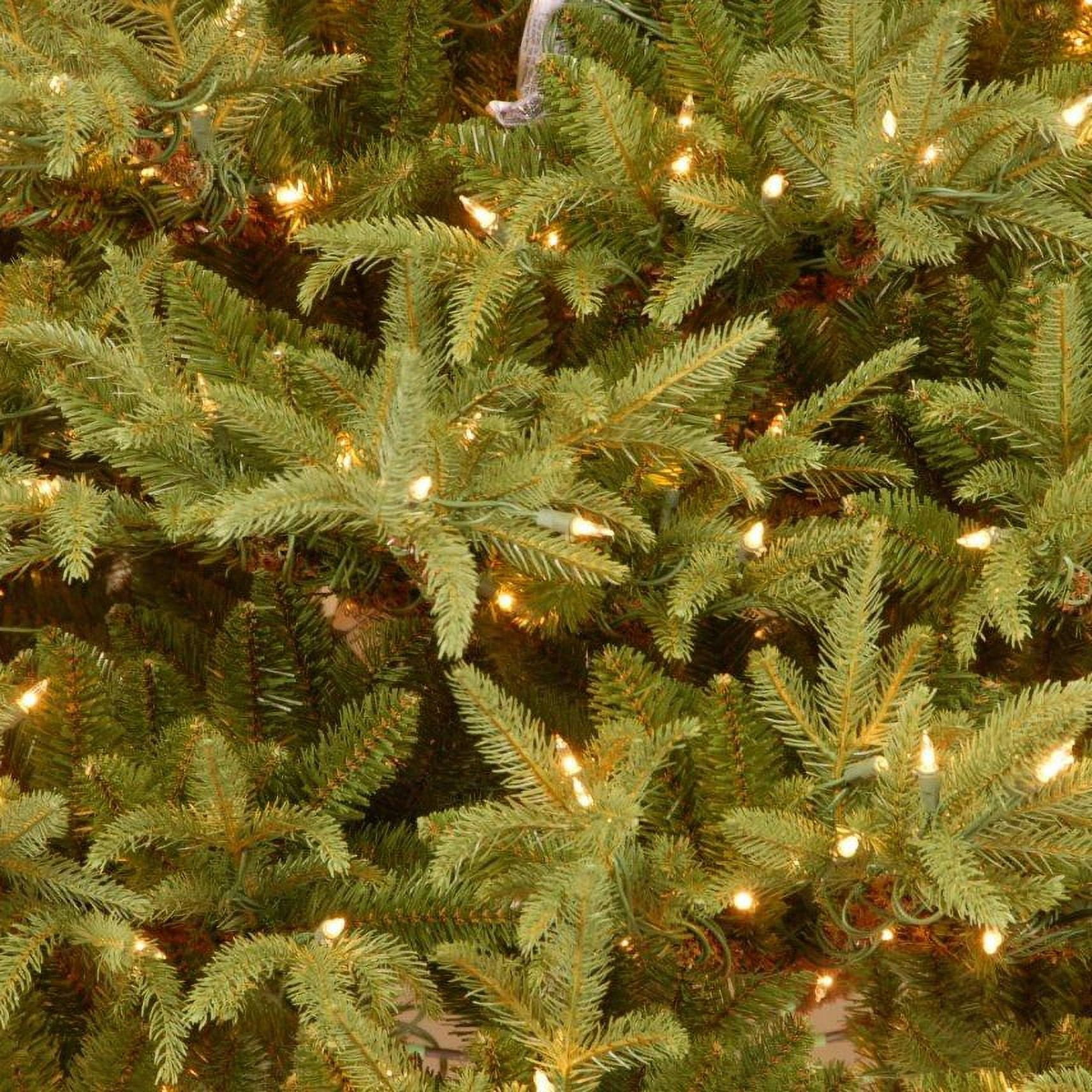 National Tree Company 6.5 ft. Pre-Lit Feel Real® Artificial Fraser Grande Christmas Tree, Green, Dual Color® LED Lights, Includes Stand