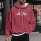 thumbnail image 1 of Sudadera con capucha para hombre, estilo casual, con cuello redondo, estampado, manga larga, blusa de poliéster, 1 of 5