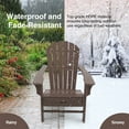 thumbnail image 4 of Patiojoy 2PCS HDPE Adirondack Chair W/Ergonomic Design&Ottoman Outdoor Lounge Armchair Chair for Yard&Patio Coffee, 4 of 6