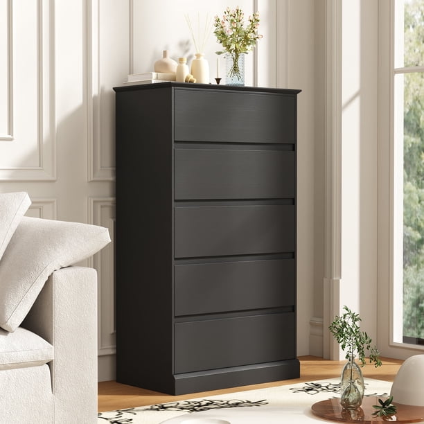 black 5 drawer dresser ikea for Bedroom, 15.8