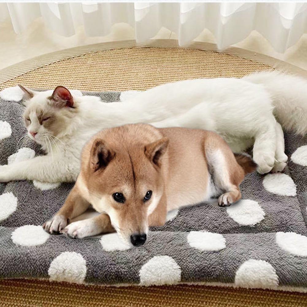 KYAIGUO Dog & Cat Bed for Small Medium Large Sized Dogs Dog Crate Kennel Mat Cat Bed with Print Pattern for Indoor Dog Crate Mat