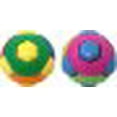 thumbnail image 2 of CHUANK Theo TPR Ball Dog Toy Assorted 1ea/3 in, 2 of 2
