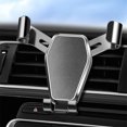 thumbnail image 3 of Soporte para teléfono por gravedad, soporte automático, montaje en el salpicadero delantero del coche, clip de ventilación, soporte de plástico, accesorio automotriz universal Inevent EL005033-00B, 3 of 7