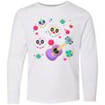thumbnail image 3 of Inktastic Day of the Dead Owl Sugar Skulls and Guitar Long Sleeve Youth T-Shirt, 3 of 5