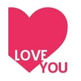 thumbnail image 2 of Straatsma, Leah 12x14 Black Ornate Wood Framed with Double Matting Museum Art Print Titled - Hot Pink Love You, 2 of 4