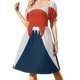 thumbnail image 1 of Vestido de manga corta con diseño de gato y paisaje 5. Vestidos de mujer, vestidos de fiesta, vestidos largos., 1 of 7
