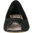thumbnail image 3 of Blossom Womens Edith-10 Sparkle Peep Toe Low Wedge Heel Office Career Dress Pumps, 3 of 4