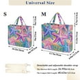 thumbnail image 2 of FORMRS Womens Corduroy Tote Bag Crossbody Shoulder Handbag with Pocket, Gradient Starfish Pattern, 2 of 7