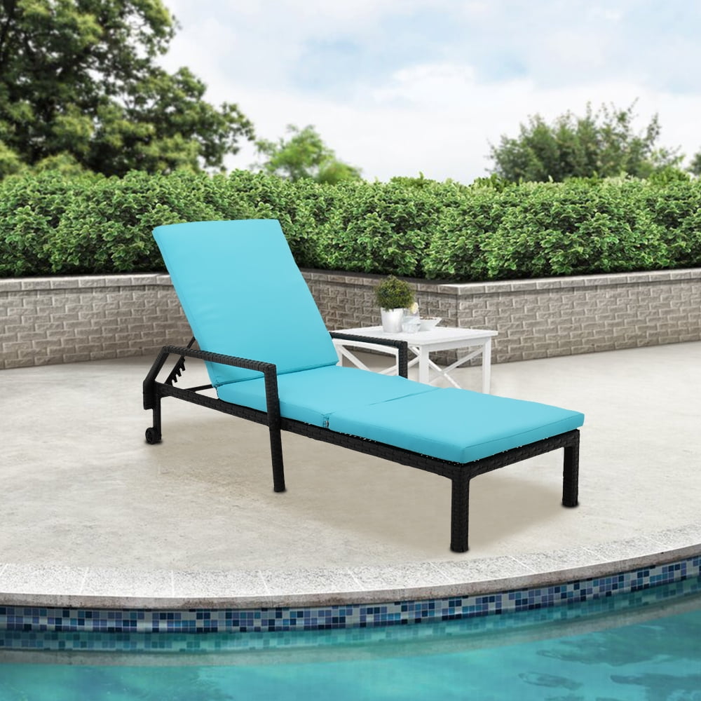 Details about   Rattan Wicker Chaise Lounge Chair Patio Sun Bed Outdoor Porch Garden w/ Mat New 