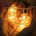 thumbnail image 2 of 2PCS Christmas Snowflake String Lights Fairy Lights Battery Operated Waterproof for Xmas Garden Patio Bedroom Party Decor Indoor Outdoor Celebration Lighting, 2 of 7