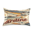 thumbnail image 7 of Yayeee Pillowcase Standard Size Set of 2 Satin Wrinkle Resistant Pillow Case, Beige Sardines Pattern, 7 of 7