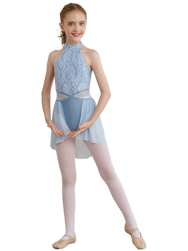 Kids Girls Sequins Ballet Latin Lyrical Leotard Dress Modern Dance Wear Shiny Da - Foto 2