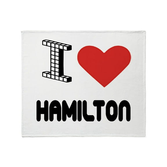 CafePress - I Love Hamilton City Throw Blanket - Soft Fleece Throw Blanket, 50"x60" for All Ages