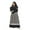 Black, variant on Toddler Baby Girl Clothes Fall Outfits Muslim Floral Abaya Maxi Dress Set, Full Length Burka Robe with Decor Hijab School Clothes
