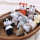 thumbnail image 4 of 7 Styles 5Inch Cute Handwoven Stuffed Animal Toys Cartoon Crochet Elephant Fox Deer Panda Toy Kids Sleeping Doll Home Decoration, 4 of 5