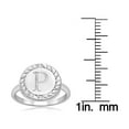 thumbnail image 3 of SuperJeweler P Initial Diamond Ring In Sterling Silver For Women, 3 of 3