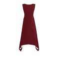 thumbnail image 4 of Gspmoly Robes d'Été pour Femmes 2025, Robes pour Femmes Sans Manches à Col Rond avec Cordon, Décontractées à Volants, Robe Trapèze Courte, Robes de Cocktail, Économies d'Été, 4 of 8