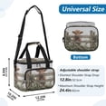 thumbnail image 3 of Insulated Cooler Bag with Multiple Pockets Lightweight Lunch Box Tote for Travel Beach Camping Office Cute Highland Cow Peeking, 3 of 7