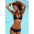 thumbnail image 3 of LASCANA Women's Halter Push Up Bikini Swimsuit Top Ruching, 3 of 6