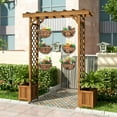 thumbnail image 3 of Yuedong Plants Baskets Garden Hanging Basket,Coconut Palm 3-layer Hanging Basket Multi-layer Flower Basket-Brown Coconut Palm Flower Basket, 3 of 11