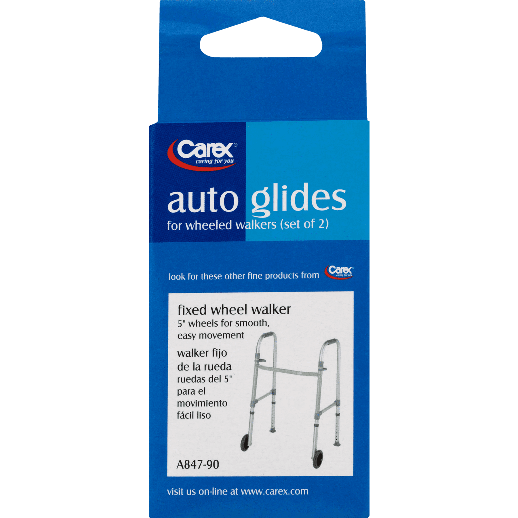 Carex Walker Auto Glides 2 Ct