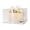 Black, variant on Sweet Vision Square Clear Plastic Cake Box - White Base, Gray Ribbon, Flower Garden Design - 10" x 10" x 6 3/4" - 10 count box