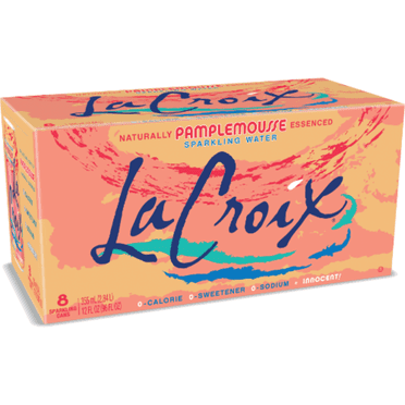 La Croix Pamplemousse Sparkling Water 8 Pack 12 fl oz - Pack of 2