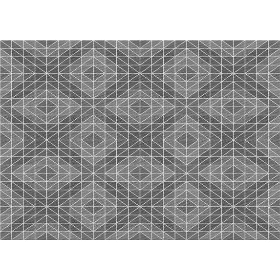 Ahgly Company Machine Washable Indoor Rectangle Transitional Grey Gray Area Rugs, 7' x 10'