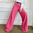 thumbnail image 6 of iHPH7 Women's Wide Leg Pants Palazzo Pants for Women Baggy Pants Lounge Pants Women Wide Leg Pull On Pants for Women High Waisted Pants for Women Lounge Wear for Women Hot Pink S, 6 of 9