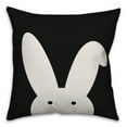 thumbnail image 2 of Creative Products Modern Black and White Bunny 16x16 Spun Poly Pillow, 2 of 3